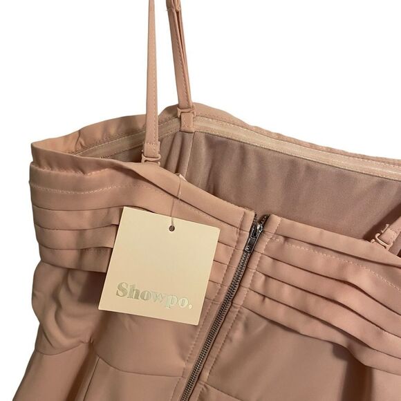 Showpo "Give me Attention Dress" Blush Midi Dress Size 6 NWT - Picture 5 of 7